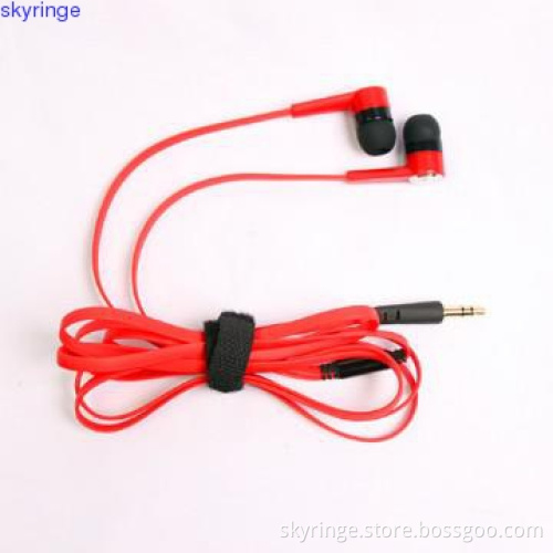 Newest, hot sell, high quality flat cable earphone with mic